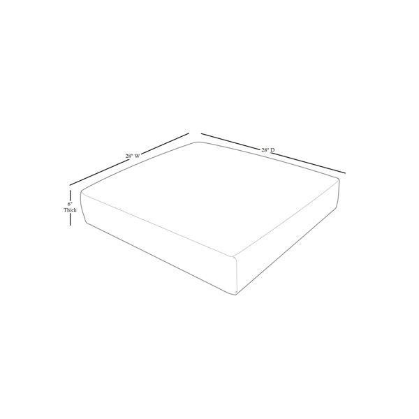 Sol 72 Outdoor™ Waterbury Outdoor 6'' Replacement Cushion Set Cushion